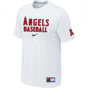 Los Angeles Angels Nike Short Sleeve Practice MLB T-Shirts White