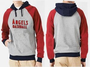 Los Angeles Angels Pullover Hoodie Grey & Red