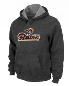 Los Angeles Rams Authentic Logo Pullover Hoodie Dark Grey