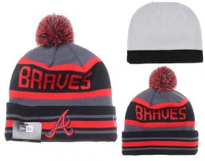 MLB Atlanta Braves New Era Logo Stitched Knit Beanies 002