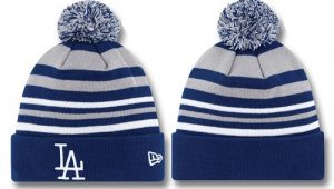 MLB Los Angeles Dodgers Logo Stitched Knit Beanies 005