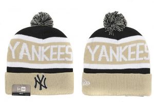 MLB New York Yankees Logo Stitched Knit Hat 007