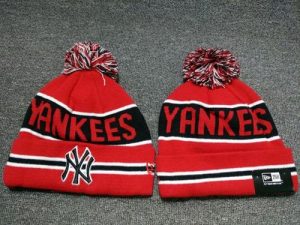 MLB New York Yankees Logo Stitched Knit Hat 011