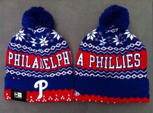 MLB Philadelphia Phillies New Era Logo Stitched Knit Beanies 001