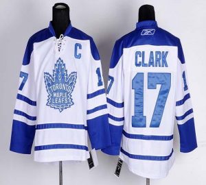 Maple Leafs #17 Wendel Clark White Third Embroidered NHL Jersey