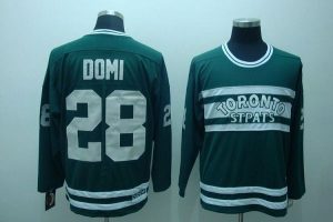 Maple Leafs #28 Tie Domi Embroidered Greem CCM Throwback NHL Jersey