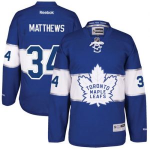 Maple Leafs #34 Auston Matthews Royal Centennial Classic Stitched NHL Jersey