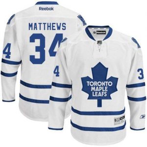 Maple Leafs #34 Auston Matthews White Road Stitched NHL Jersey