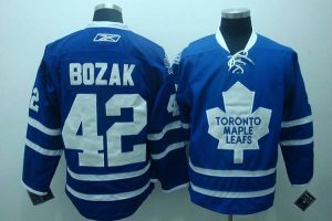 Maple Leafs #42 Tyler Bozak Embroidered Blue CCM Throwback NHL Jersey