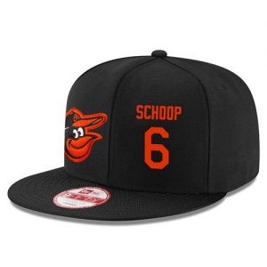 Men's Baltimore Orioles #6 Jonathan Schoop Stitched New Era Black 9FIFTY Snapback Adjustable Hat