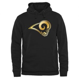 Men's Los Angeles Rams Pro Line Black Gold Collection Pullover Hoodie