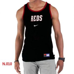 Men's Nike Cincinnati Reds Home Practice Tank Top Black