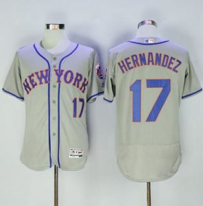 Mets #17 Keith Hernandez Grey Flexbase Authentic Collection Stitched MLB Jersey