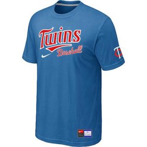 Minnesota Twins Nike Short Sleeve Practice MLB T-Shirts Indigo Blue