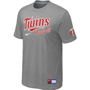 Minnesota Twins Nike Short Sleeve Practice MLB T-Shirts Light Grey