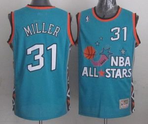 Mitchell And Ness Pacers #31 Reggie Miller Light Blue 1996 All Star Stitched NBA Jersey