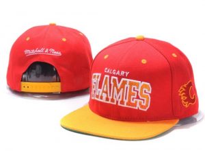 Mitchell and Ness NHL Calgary Flames Stitched Snapback Hats 007