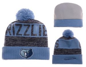 NBA Memphis Grizzlies Mitchell and Ness Logo Stitched Knit Beanies 001