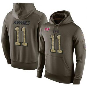NFL Men's Nike Tampa Bay Buccaneers #11 Adam Humphries Stitched Green Olive Salute To Service KO Performance Hoodie