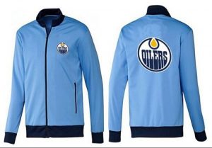 NHL Edmonton Oilers Zip Jackets Light Blue