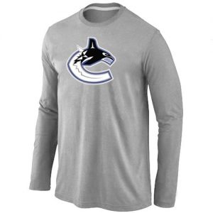 NHL Vancouver Canucks Big & Tall Logo Long Sleeve T-Shirt Grey