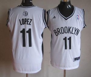 Nets #11 Brook Lopez White Home Stitched NBA Jersey
