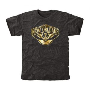New Orleans Pelicans Gold Collection Tri-Blend T-Shirt Black