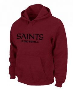 New Orleans Saints Authentic Font Pullover Hoodie Red