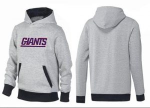 New York Giants English Version Pullover Hoodie Grey & Black