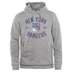 New York Rangers Heritage Pullover Hoodie Ash