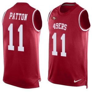 Nike 49ers #11 Quinton Patton Red Team Color Men's Stitched NFL Limited Tank Top Jersey