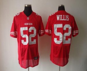 Nike 49ers #52 Patrick Willis Red Team Color Men's Embroidered NFL Elite Jersey