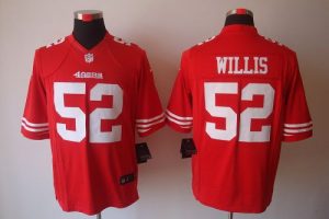 Nike 49ers #52 Patrick Willis Red Team Color Men's Embroidered NFL Limited Jersey