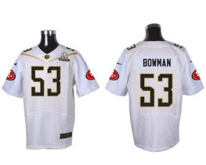 Nike 49ers #53 NaVorro Bowman White 2016 Pro Bowl Men's Stitched NFL Elite Jersey