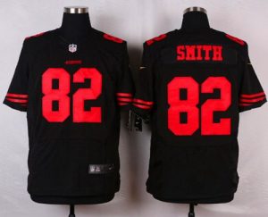Nike 49ers #82 Torrey Smith Black Alternate Men's Stitched NFL Elite Jersey