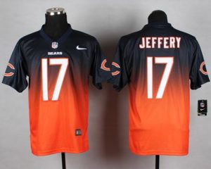 Nike Bears #17 Alshon Jeffery Navy Blue Orange Men's Stitched NFL Elite Fadeaway Fashion Jersey
