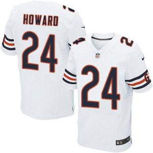 Nike Bears #24 Jordan Howard White Men's Stitched NFL Elite Jersey