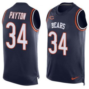 Nike Bears #34 Walter Payton Navy Blue Team Color Men's Stitched NFL Limited Tank Top Jersey