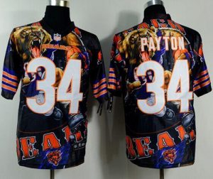 Nike Bears #34 Walter Payton Team Color Men's Stitched NFL Elite Fanatical Version Jersey