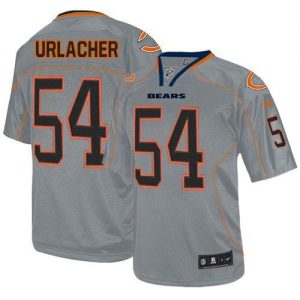 Nike Bears #54 Brian Urlacher Lights Out Grey Men's Embroidered NFL Elite Jersey