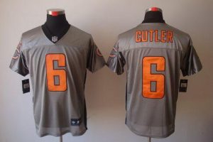 Nike Bears #6 Jay Cutler Grey Shadow Men's Embroidered NFL Elite Jersey