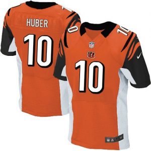 Nike Bengals #10 Kevin Huber Orange Alternate Men's Stitched NFL Elite Jersey