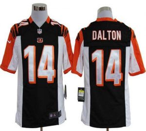 Nike Bengals #14 Andy Dalton Black Team Color Men's Embroidered NFL Game Jersey