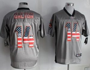 Nike Bengals #14 Andy Dalton Grey Men's Stitched NFL Elite USA Flag Fashion Jersey