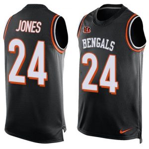 Nike Bengals #24 Adam Jones Black Team Color Men's Stitched NFL Limited Tank Top Jersey