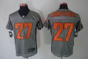 Nike Bengals #27 Dre Kirkpatrick Grey Shadow Men's Embroidered NFL Elite Jersey