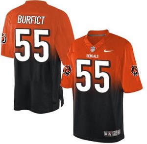 Nike Bengals #55 Vontaze Burfict Orange Black Men's Stitched NFL Elite Fadeaway Fashion Jersey