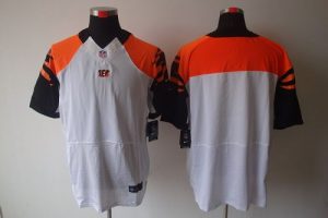 Nike Bengals Blank White Men's Embroidered NFL Elite Jersey