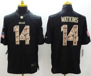 Nike Bills #14 Sammy Watkins Black Men's Stitched NFL Limited Salute to Service Jersey