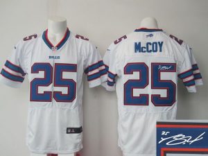 Nike Bills #25 LeSean McCoy White Men's Stitched NFL Elite Autographed Jersey